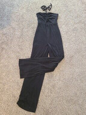 Princess Polly Black Halter Jumpsuit Size 4